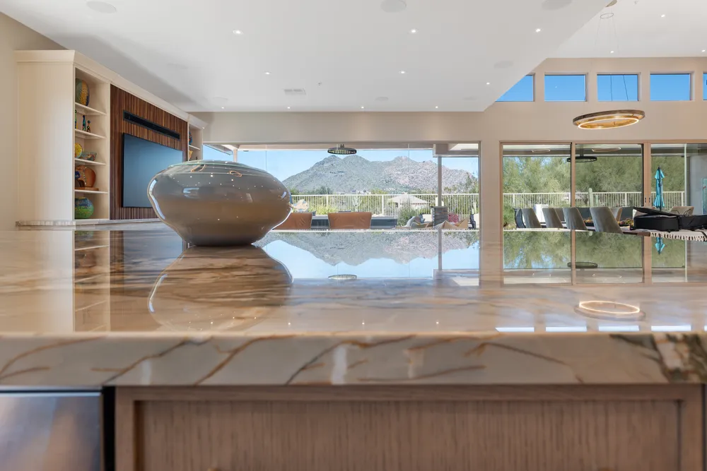 Whole home remodel interior with mountain views